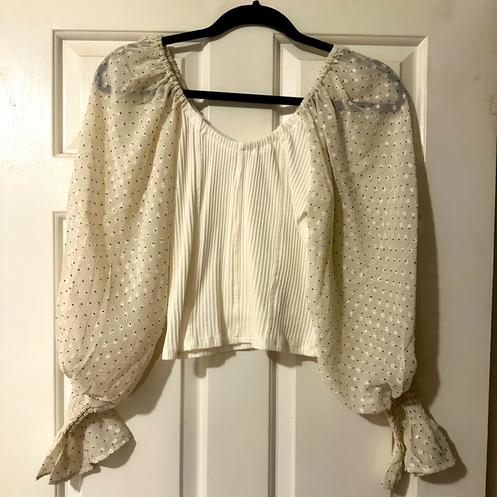 BUCKLE - Willow & Root puffy sleeve top - size XS - NWOT